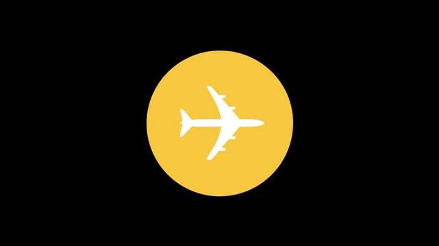 Turn Airplane Mode on and off on an iPhone motion video in alpha channel. video Moving animation
