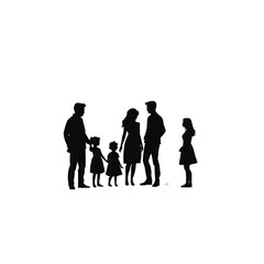 People family and parent silhouettes set, large pack of vector silhouette design, isolated white background and grapics set