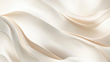 Obraz premium Elegant Textile: An abstract close-up of soft, flowing fabric in gentle waves of creamy tones, creating a sense of luxury, serenity and elegance. 