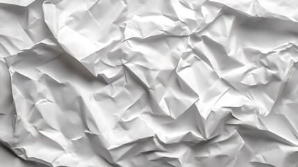 Obraz premium Crumpled White Paper Texture Background Image