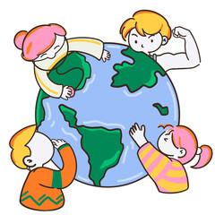children with globe