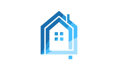 Obraz premium Home property blue icon design