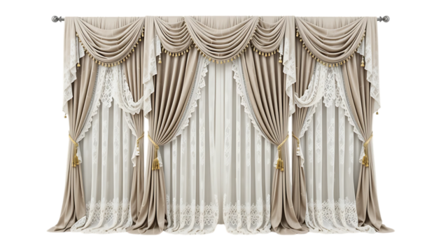 Elegant decorative curtains enhance room beauty.png