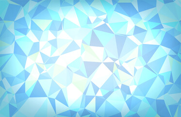 Abstract light blue which consist of triangles. Geometric background in Origami style with gradient. Triangular design for your business.