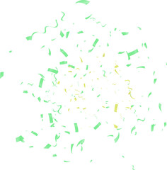 Celebration background with confetti and ribbons. Vector illustration.