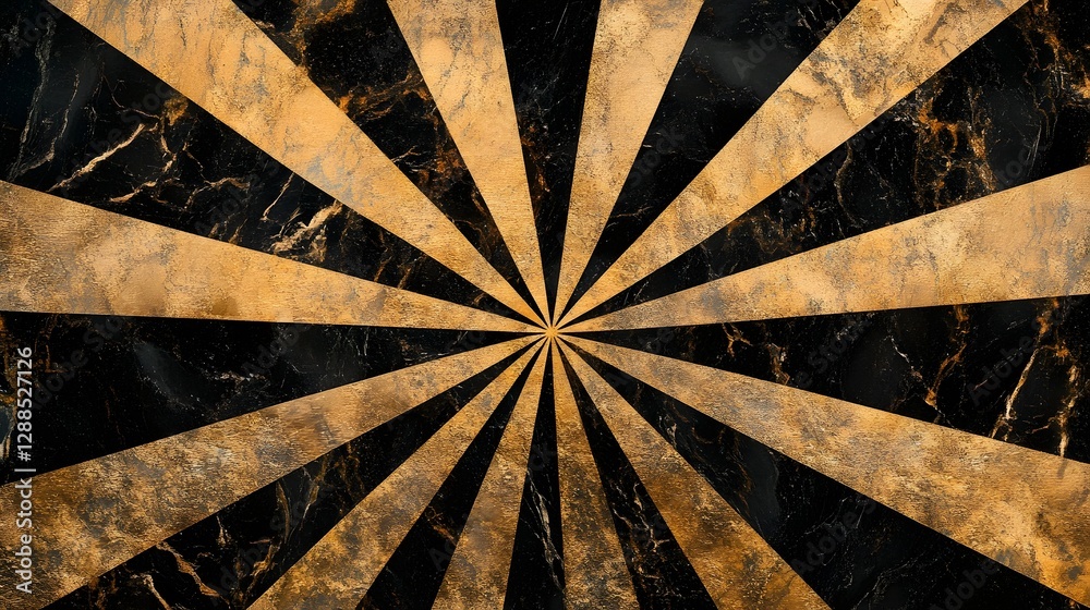 Leinwandbilder vintage inspired radiant sunburst explosion with geometric light beams and grungy textured backdrop 