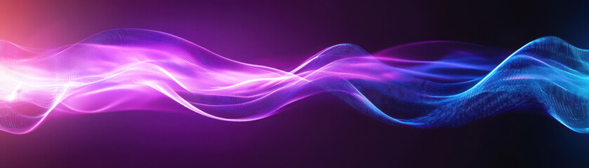 Fototapeta premium Abstract concept of quantum tunnel with colorful waves and light effects