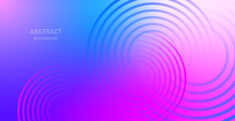 Modern Colorful Background With Circle Pattern. Abstract Business Banner. Technology Wallpaper. Illustration. Futuristic. Minimal