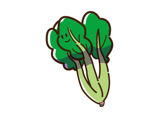 ほうれん草　キャラクター　ゆるかわ　透過png