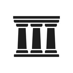 Solid Three Pillars Icon
