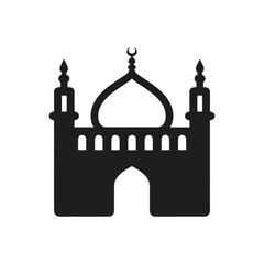 Bold Mosque Silhouette Icon