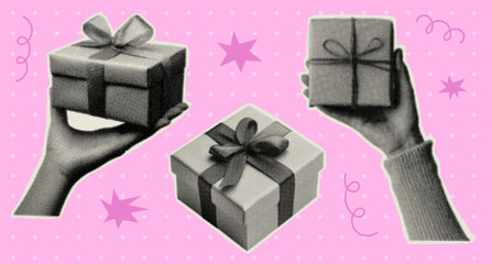 Three boxes of kleenex are shown with a pink background with a star on the top