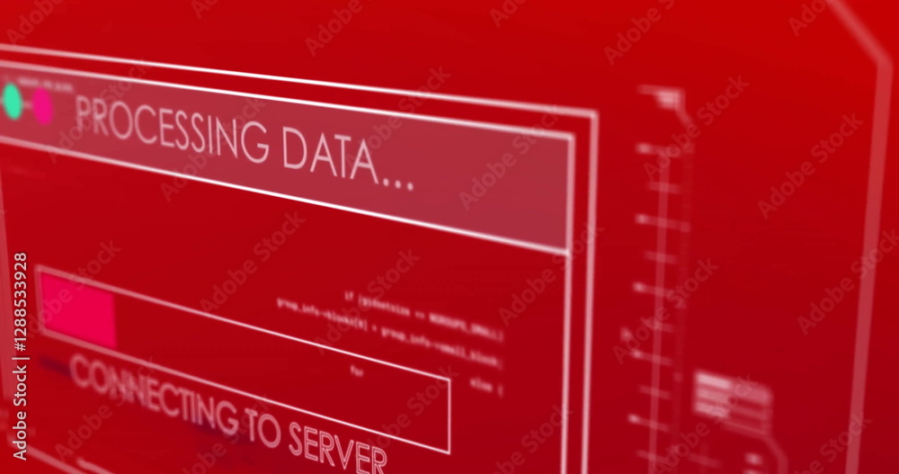 Poster image of digital data processing over computer screen
