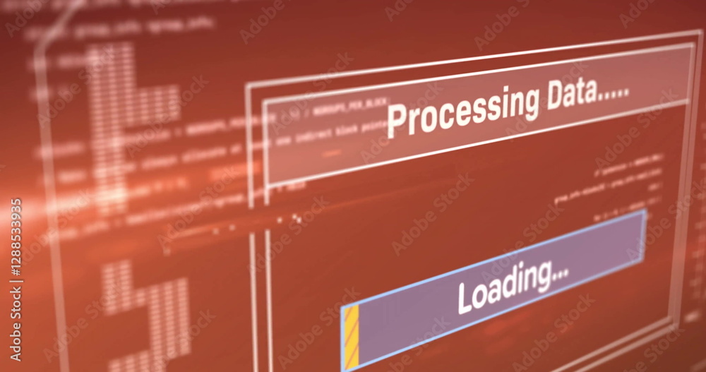 Poster image of digital data processing over computer screen