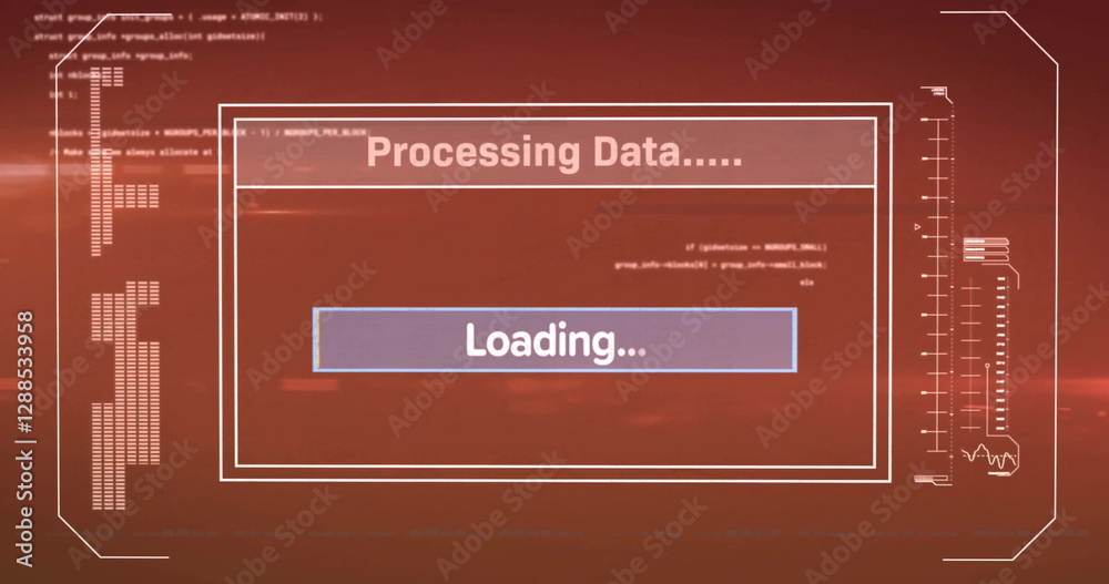 Poster image of loading bar over data processing