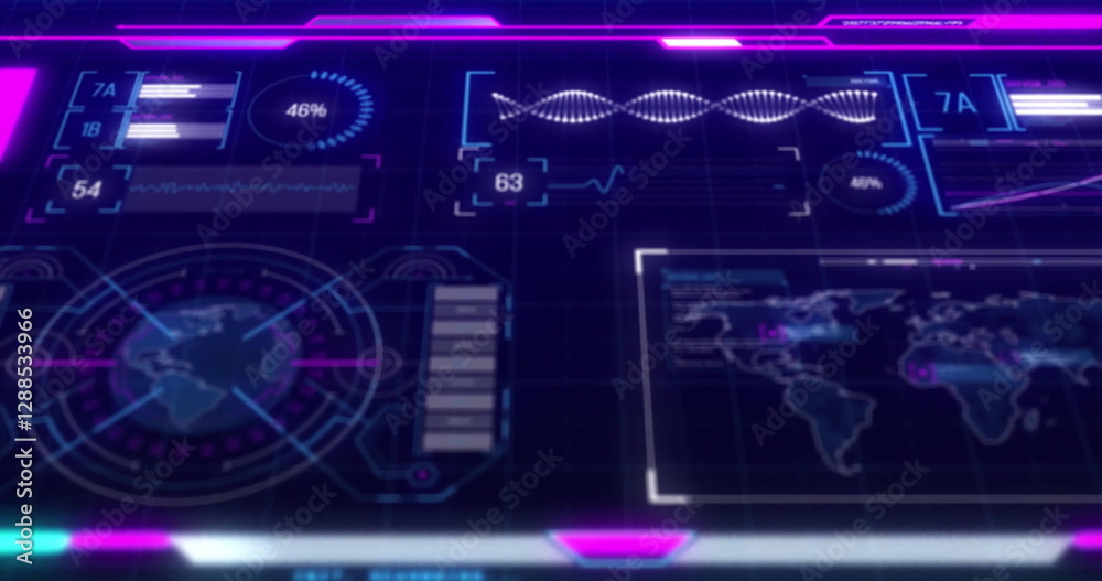 Poster image of globe and world map over science data processing