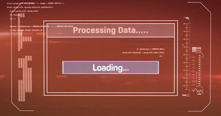 Image of loading bar over data processing