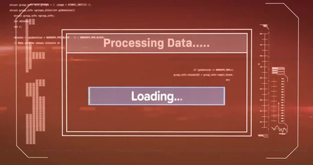 Image of loading bar over data processing