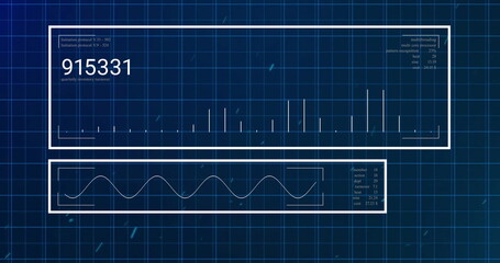 Image of digital data processing over grid