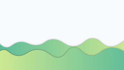 Soothing Green Gradient Wave Abstract Background