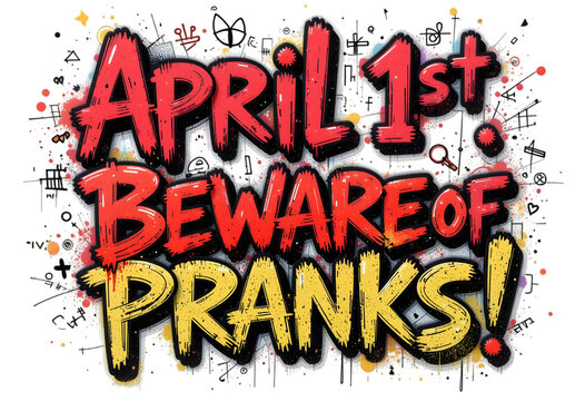 April Fools! Beware of Pranks! isolated on transparent background