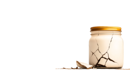 Colorful paint jar on rustic wooden table, a creative inspiration for art and diy projects