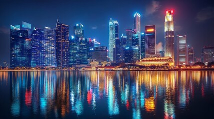 Fototapeta premium Glistening Towers in the Heart of the City.