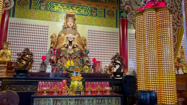 Mazu Chinese goddess statue at Thean Hou Temple, Kuala Lumpur, Malaysia