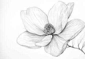 Fototapeta premium Spring magnolia flowers. Coloring of magnolia flowers.