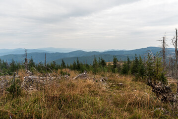 View from PIpitka hill in Volovske vrchy mountains in Slovakia