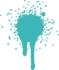 Graffiti spray blue stain vector illustration