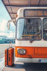 Fototapeta premium Bus at Bus Stop
