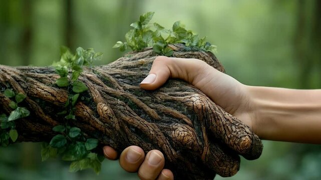 handshake with nature and human