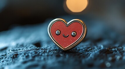 Fototapeta premium A kawaii magnet hugging a tiny heart-shaped metal piece