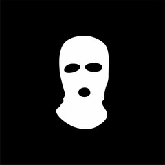 Ghost or Masked Face Icon-A minimalist vector design depicting a ghostly or masked face, featuring hollow eyes and mouth. Ideal for Halloween, mystery, or suspense-themed projects.