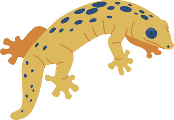 Cartoon exotic reptile vector illustration