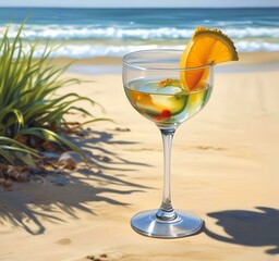 Summer cocktail drink.