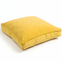 yellow cushion isolated on white