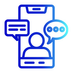 Obraz premium Online Coach Icon Trendy Line Gradient Style for Mentoring Pack Icon Themes