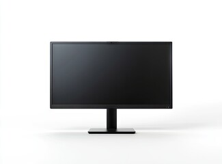 Black monitor on white background