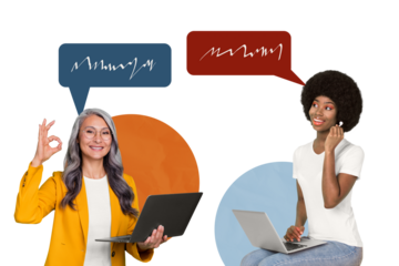 Creative trend collage of speech bubble working process startup team employee boss communication weird freak bizarre unusual