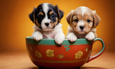 puppies in a cup
