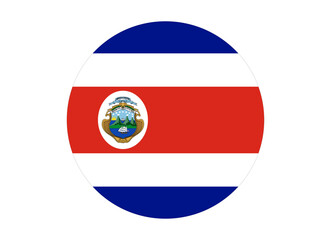 Costa Rica icon. Round circle flag of costa rica icon design, vector illustration