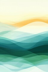 Obraz premium Clean minimalist design featuring soft pastel shapes and waves.