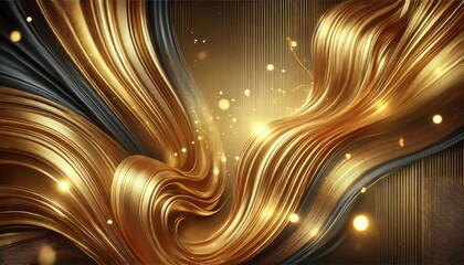 luxurious golden abstract background with shimmering metallic textures