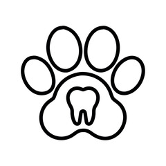 Obraz premium Pet Dental Paw Icon