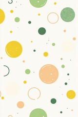 Bright cheerful background featuring colorful rings in various sizes and hues, creating a playful and vibrant atmosphere.