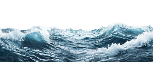 Ocean waves isolated on transaprent background