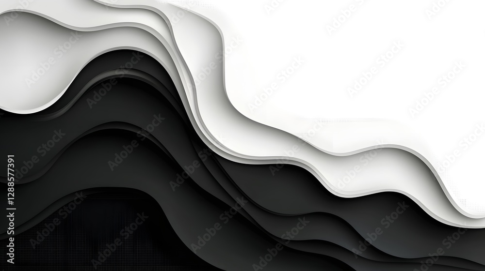 Poster elegant abstract background with smooth gradient waves and subtle curves creating a minimalist moder