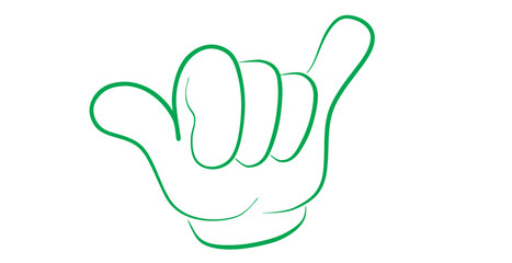 Hand making different gesture